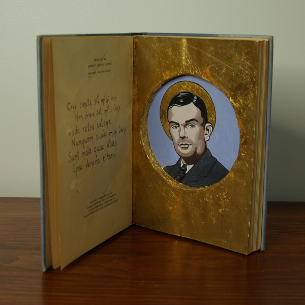 IT Repair Manual of Last Resort, approximately 2009, Egg Tempera on Book, 8 by 6 Inches